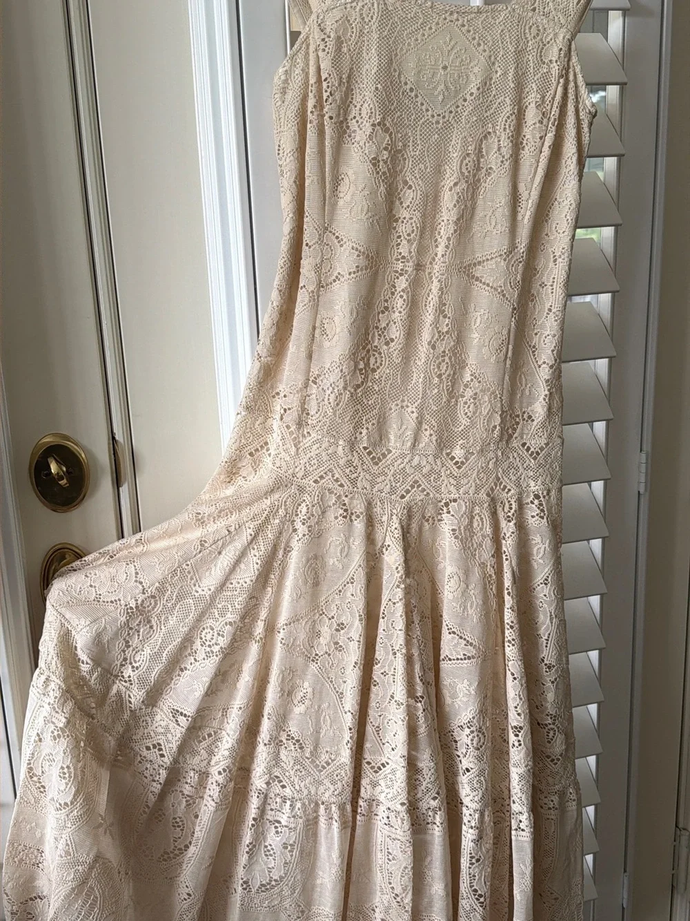 Ralph Lauren Sleeveless Creamy Blush Lace Midi Dress - Picture 6 of 7